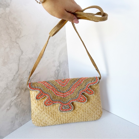 Tommy Bahama 'Lost Coast' Embellished Woven Rattan Clutch - Picture 6 of 6